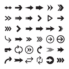 Arrows icon collections. Set of arrow vectors. Arrowheads shapes.