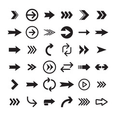 Arrows icon collections. Set of arrow vectors. Arrowheads shapes.