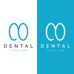 Abstract dental logo template design. Dental health, dental care and dental clinic. Logo for health, dentist and clinic.