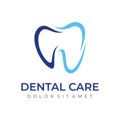 Abstract dental logo template design. Dental health, dental care and dental clinic. Logo for health, dentist and clinic.
