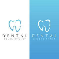 Abstract dental logo template design. Dental health, dental care and dental clinic. Logo for health, dentist and clinic.