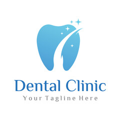 Abstract dental logo template design. Dental health, dental care and dental clinic. Logo for health, dentist and clinic.