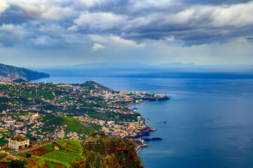 Obraz premium Aerial view of Funchal in the Madeira Islands, Portugal