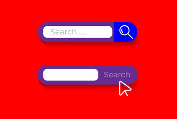 Fototapeta premium Web search bars set. Search bar, search boxes collection. 