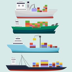 Obraz premium set of ships