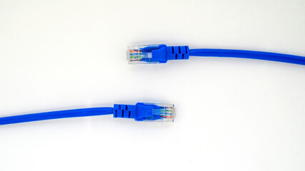 blue ethernet Internet LAN cat5e network cable for computer modem router