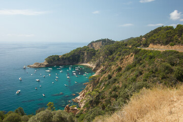 Fototapeta premium View of the Costa Brava in Spain near Tossa de Mar. 