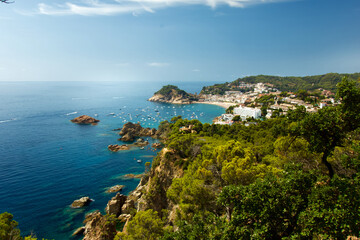 Obraz premium View of the Costa Brava in Spain near Tossa de Mar. 