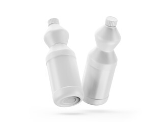 Detergent bottle on white background