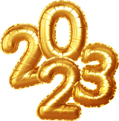 2023 gold balloons