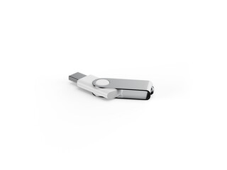 Usb flash on white background