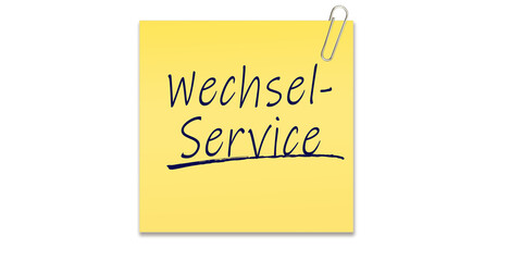 Notizzettel, Wechselservice (PNG)