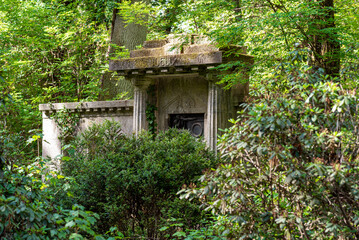 Burial vault or mausoleum in the southwest churchyard Stahnsdorf, a famous woodland- and also a...