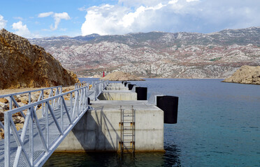 A modern new pier for large ships in the Croatian port of Zigljen