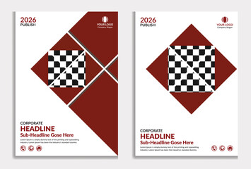 	
Abstract corporate book cover design template in a4.