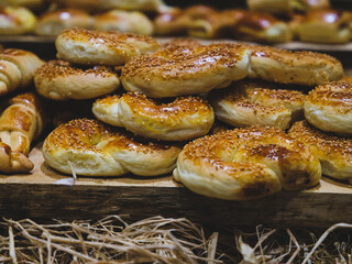delicious pastries at a hotel buffet