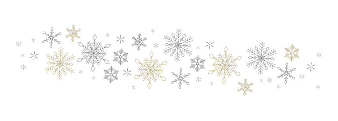 Simple vector snowflakes banner - 528567104