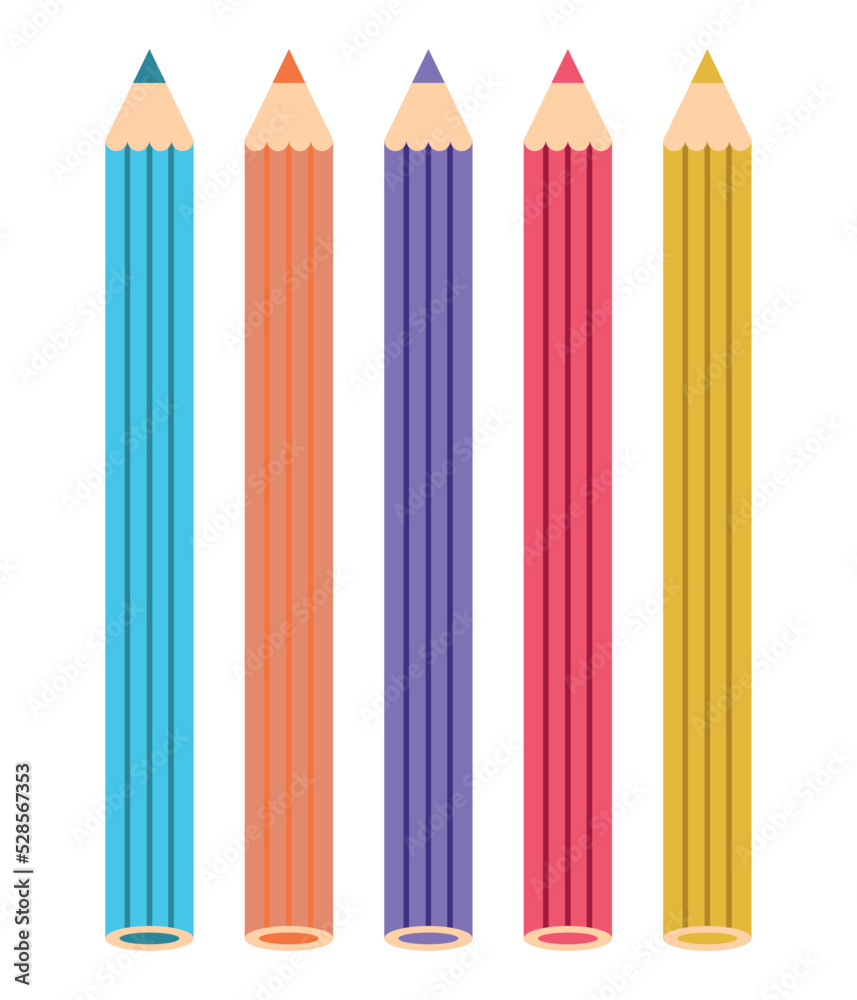 Poster school color pencils