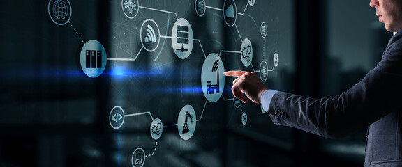 Automation Smart Industry icons. Internet of things IOT