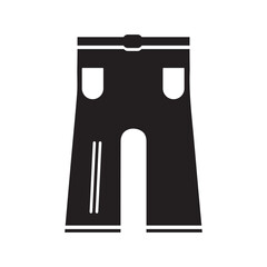 Gardener worker pant uniform icon | Black Vector illustration |