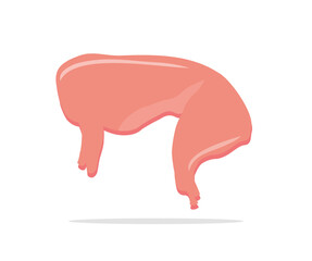 Rabbit meat, rabbit organic farm diet meat logo design. Preparation of rabbit meat for smoking vector design and illustration.