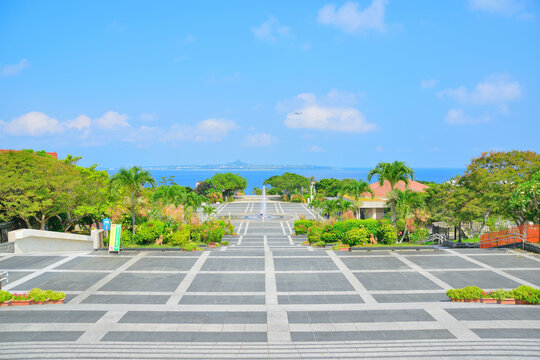美ら海水族館からの景色 沖縄/View from churaumiaquarium