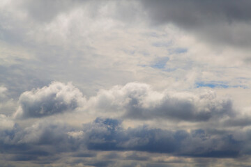 Beautiful cloudy sky before a thunderstorm play of shadow and light