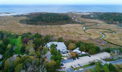 Cape Cod Museum of Natural History and Wing Island Aerial