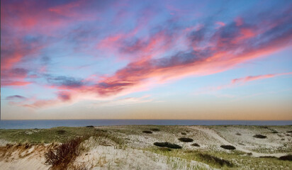 Sunset in the Cape Cod National Seashore Dunes