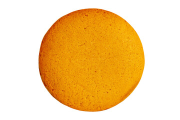 Round shape of gingerbread macro photo. Gingerbread.