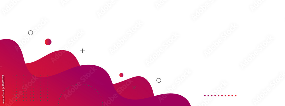 Wall mural modern abstract background with retro memphis vibrant red gradient color