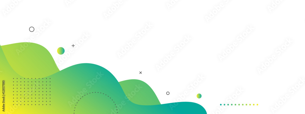 Canvas Prints modern abstract background with retro memphis vibrant yellow green tosca gradient color