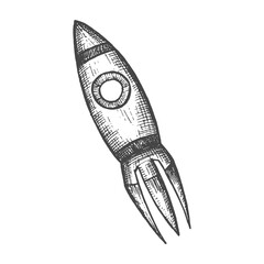 space rocket. sketch vector illustration
