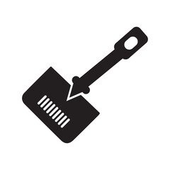 Garden equipments tool shovel icon | Black Vector illustration |