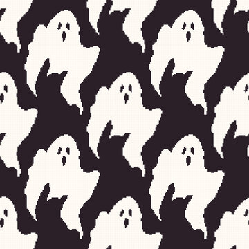 Pixel Art Ghost. Pixel Halloween. Pixel Art 8 Bit, Video Game