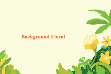floral green background abstract vector