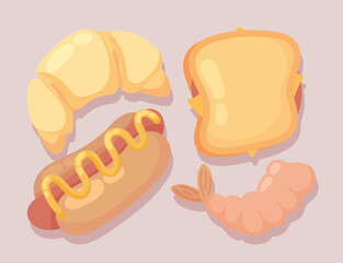 fast food icon collection