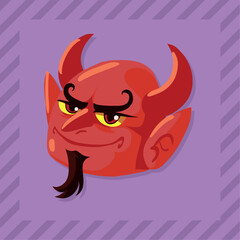 halloween devil face character