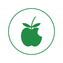Healthy diet fruit apple icon | Circle version icon |