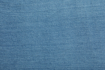 Texture of blue jeans as background, closeup