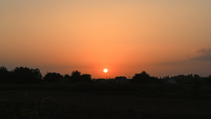 sunset over the river