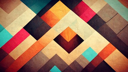 Multicolored geometric wallpaper. Abstract squares texture.