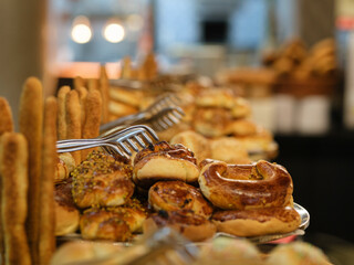 fresh and delicious pastries at the hotel buffet