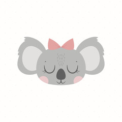 Cute animal. Cute little koala. Childish print. Vector illustration