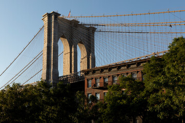 Residential building under the Brooklyn Bridge