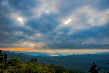 Blue Ridge mountains sunrise