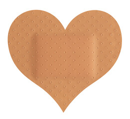 adhesive heart-shaped  plaster - 528583384