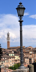 Fototapeta na wymiar Altstadt von Siena mit Torre del Mangia im Hintergrund