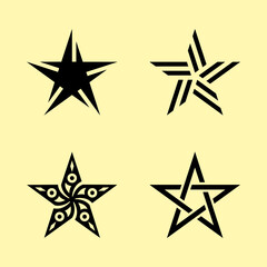 Obraz premium Stars pack vector design with various shapes style