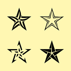 Stars pack vector design with various shapes style